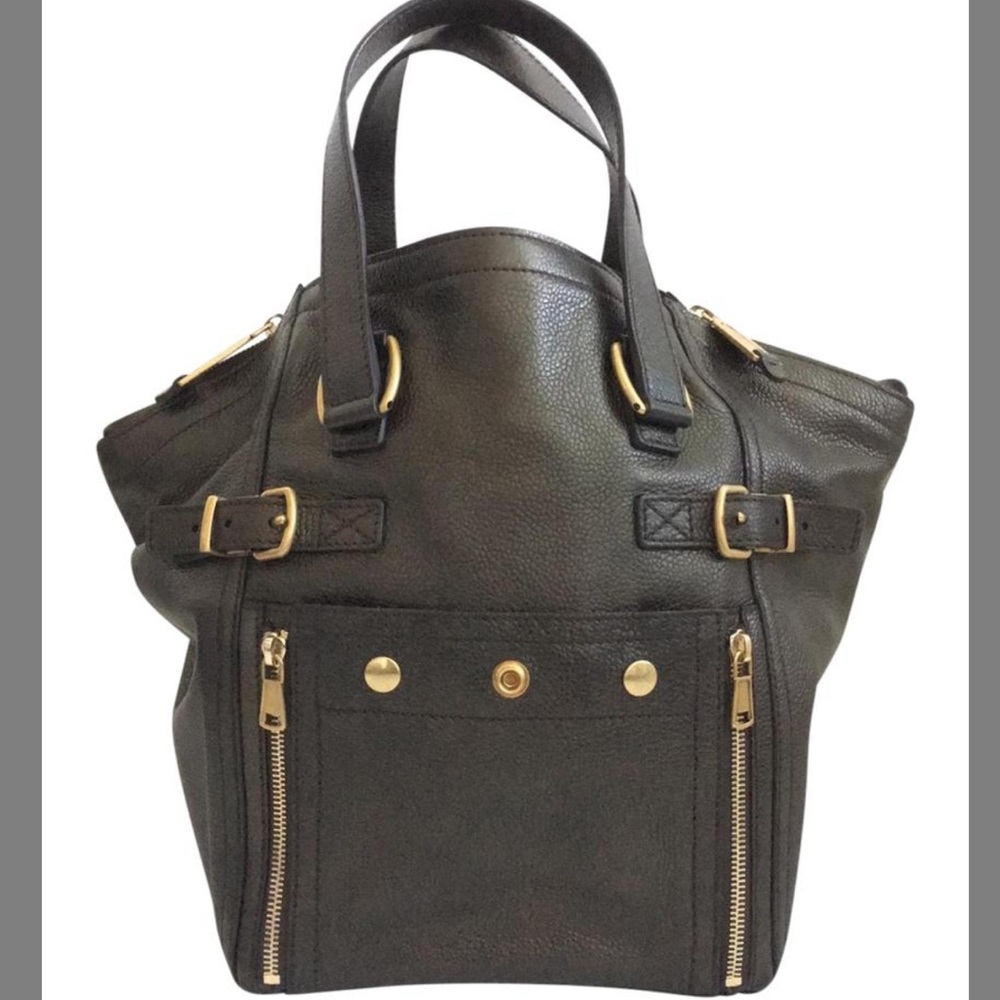 Saint Laurent YSL Downtown Black Leather Satchel
